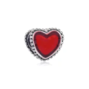 (image pour) PANDORA - Charm Cœur Rouge - PD0033-1