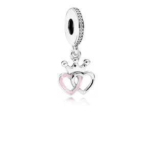(image pour) PANDORA - Charm Cœurs Couronnés - 791963CZ