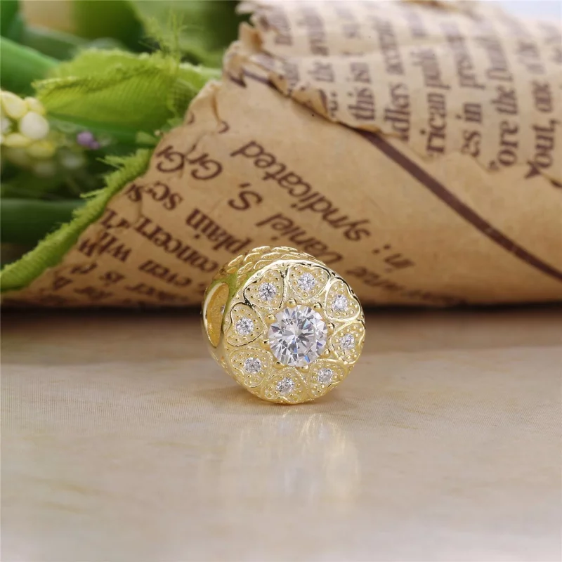 (image pour) PANDORA - Charm Cœurs d'Or - 750841CZ - Afficher 3