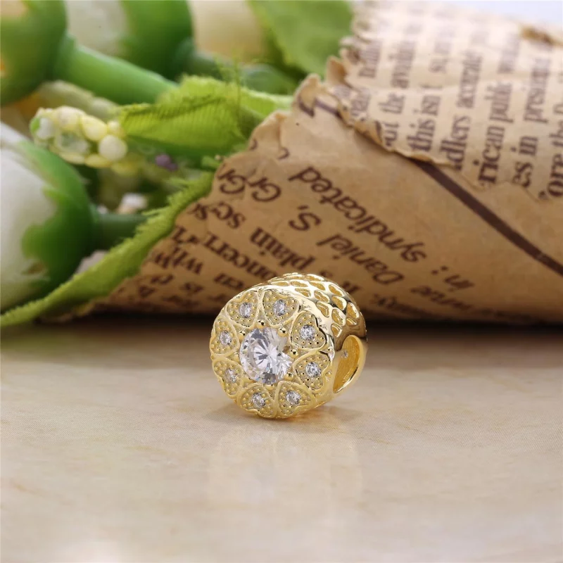 (image pour) PANDORA - Charm Cœurs d'Or - 750841CZ - Afficher 4