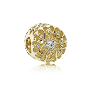 PANDORA - Charm Cœurs d'Or - 750841CZ (image pour) PANDORA - Charm Cœurs d'Or - 750841CZ