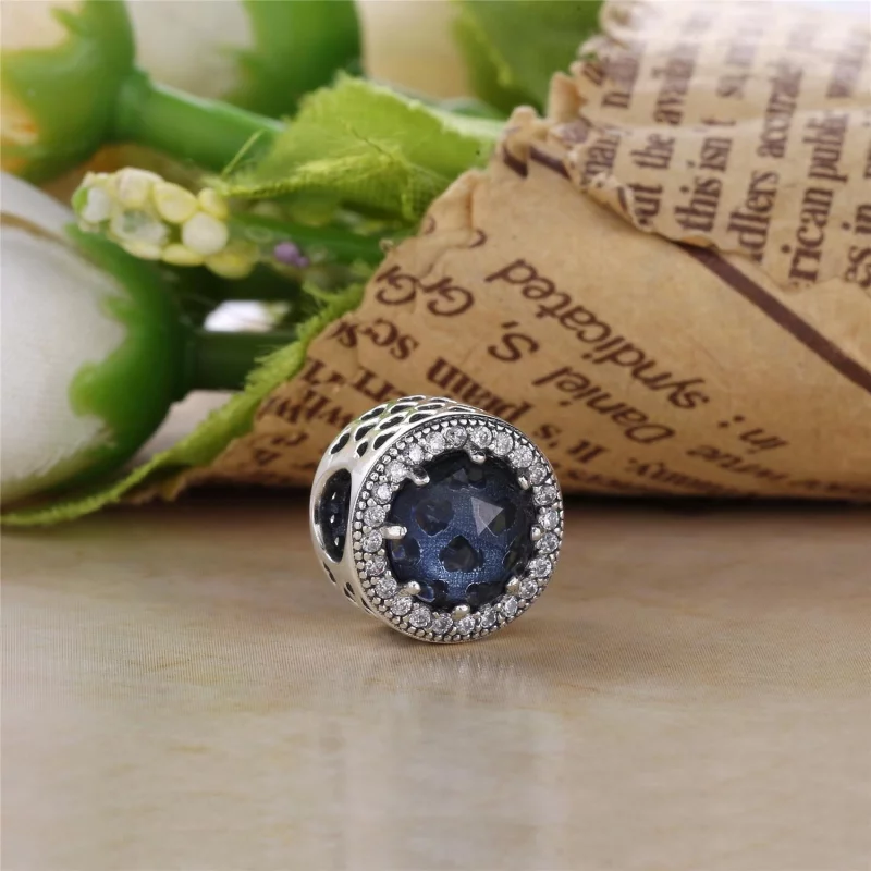 (image pour) PANDORA - Charm Cœurs Lumineux Bleu Glacier - 791725NGL - Afficher 4