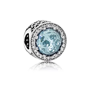 PANDORA - Charm Cœurs Lumineux Bleu Glacier - 791725NGL (image pour) PANDORA - Charm Cœurs Lumineux Bleu Glacier - 791725NGL