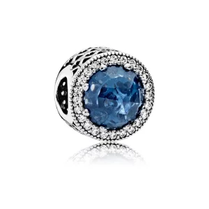 PANDORA - Charm Cœurs Lumineux Bleu Horizon Ajouré - 791725NMB (image pour) PANDORA - Charm Cœurs Lumineux Bleu Horizon Ajouré - 791725NMB