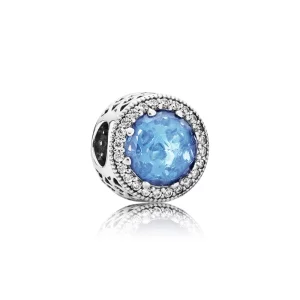 PANDORA - Charm Cœurs Lumineux Bleu Vif - 791725NBS (image pour) PANDORA - Charm Cœurs Lumineux Bleu Vif - 791725NBS