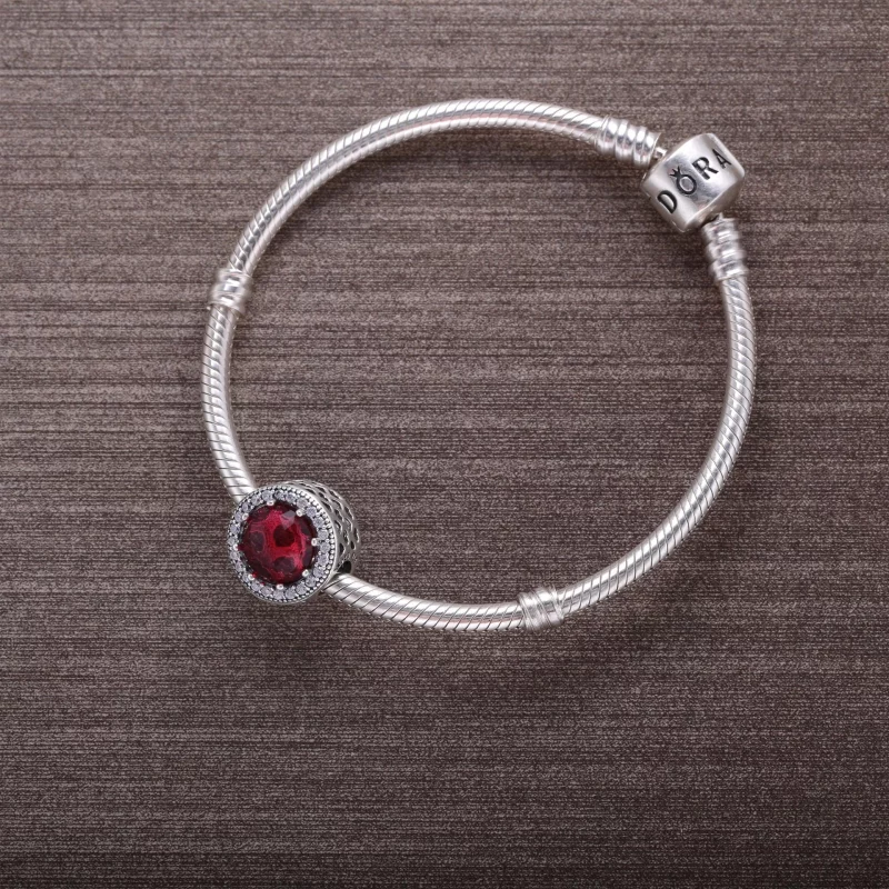 (image pour) PANDORA - Charm Cœurs Lumineux Cerise Ajouré - 791725NCC - Afficher 6