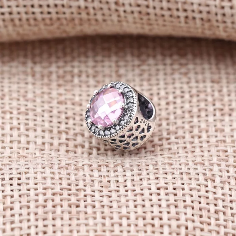 (image pour) PANDORA - Charm Cœurs Lumineux Rose Chair - 791725NBP - Afficher 2