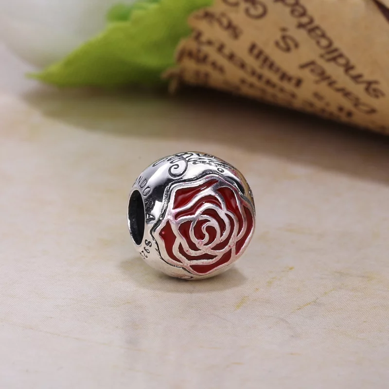 (image pour) PANDORA - Charm Disney, Rose Enchantée de Belle - 791575EN09 - Afficher 2