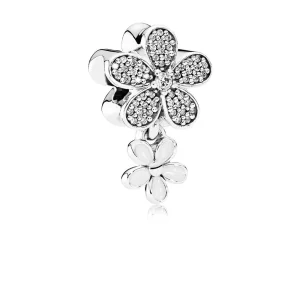 (image pour) PANDORA - Charm Duo de Marguerites éblouissantes - 792098CZ