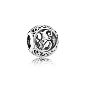 (image pour) PANDORA - Charm E ancien - 791849cz