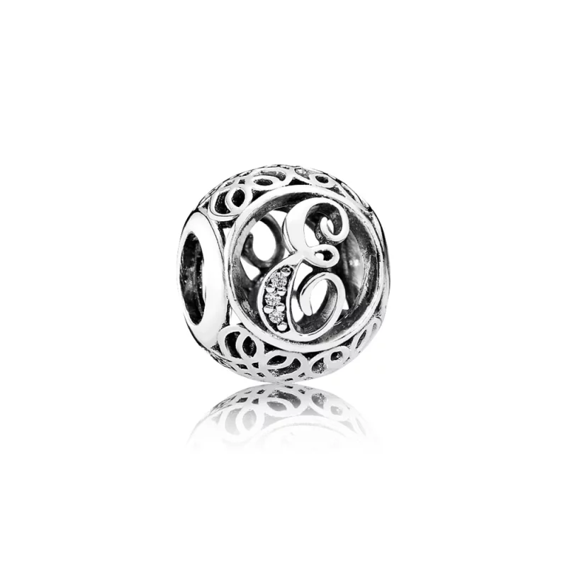 (image pour) PANDORA - Charm E ancien - 791849cz