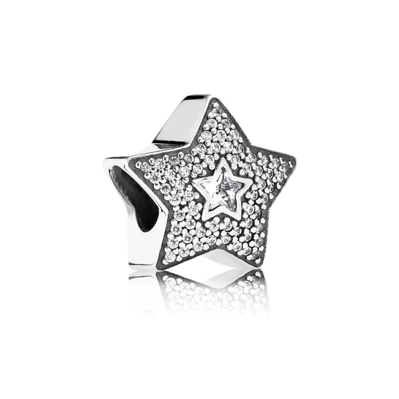 (image pour) PANDORA - Charm Etoile Filante Pavée - 791384CZ