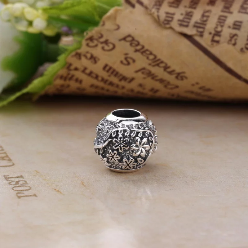 (image pour) PANDORA - Charm Feuilles et fleurs - PS0069-1 - Afficher 3