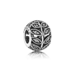 (image pour) PANDORA - Charm Feuilles Etincelantes Ajourées 791380CZ