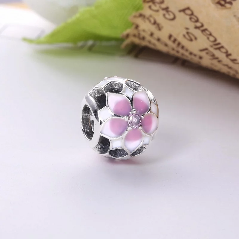 (image pour) PANDORA - Charm Fleur de Magnolia - 792087PCZ - Afficher 2