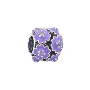 (image pour) PANDORA - Charm Fleur mauve Violet - PD0021-1K