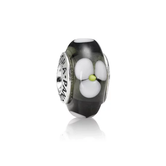 (image pour) PANDORA - Charm Fleur noir Noir - 790604