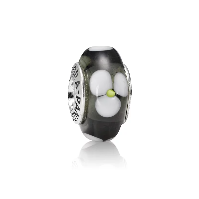 (image pour) PANDORA - Charm Fleur noir Noir - 790604