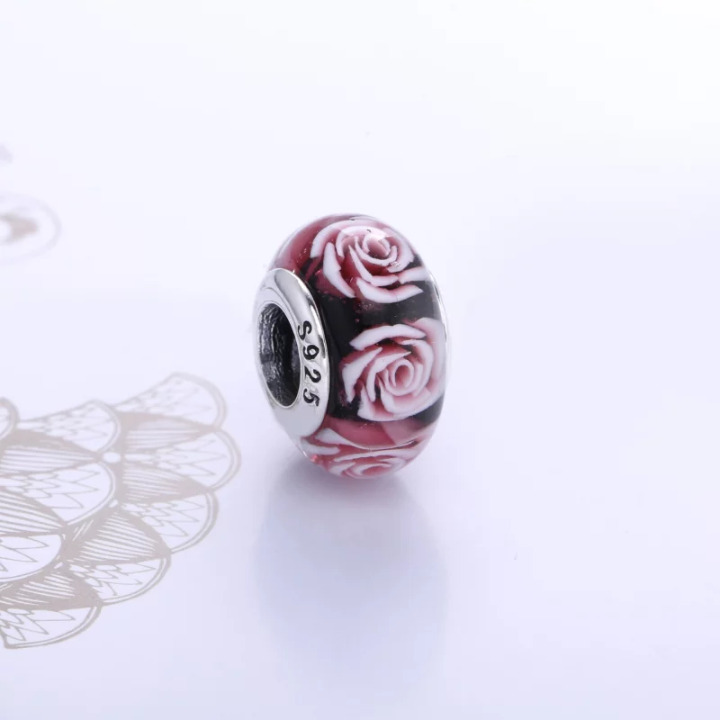(image pour) PANDORA - Charm Fleur Rose - 791653A - Afficher 2