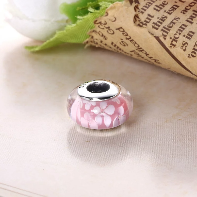 (image pour) PANDORA - Charm Fleur Rose - 791653A - Afficher 3