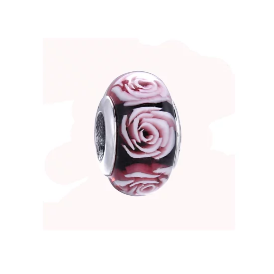 (image pour) PANDORA - Charm Fleur Rose - PL00031-1