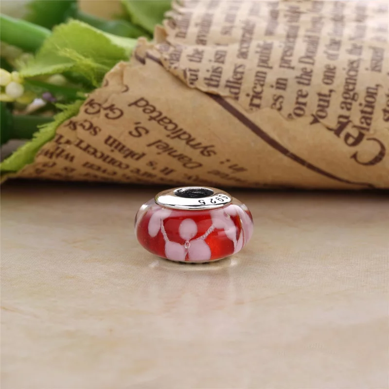 (image pour) PANDORA - Charm Fleur Rouge - PL00065-1 - Afficher 3