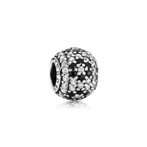 (image pour) PANDORA - Charm Fleurs de Cerisier Pavées Noires - 791170NCK