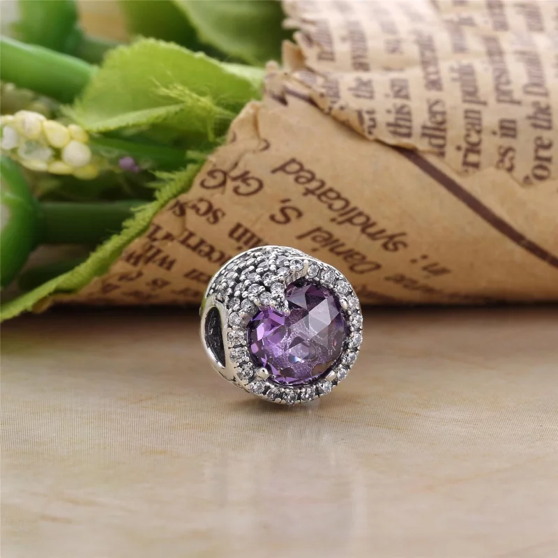 (image pour) PANDORA - Charm Flocon de Neige éblouissant Bleu - 796358NTB - Afficher 4