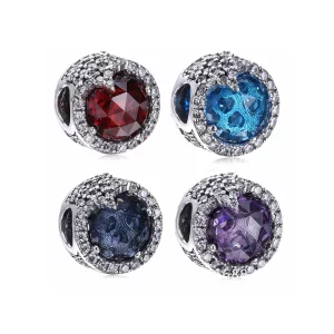 (image pour) PANDORA - Charm Flocon de Neige éblouissant Bleu - 796358NTB