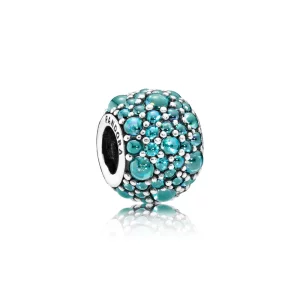 (image pour) PANDORA - Charm Goutelette Scintillante Bleu Turquoise - 791755mcz