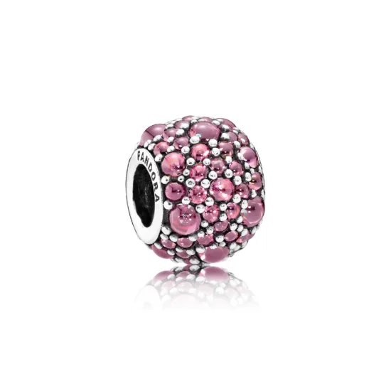 (image pour) PANDORA - Charm Goutelette Scintillante Rose Chèvrefeuille - 791755HCZ