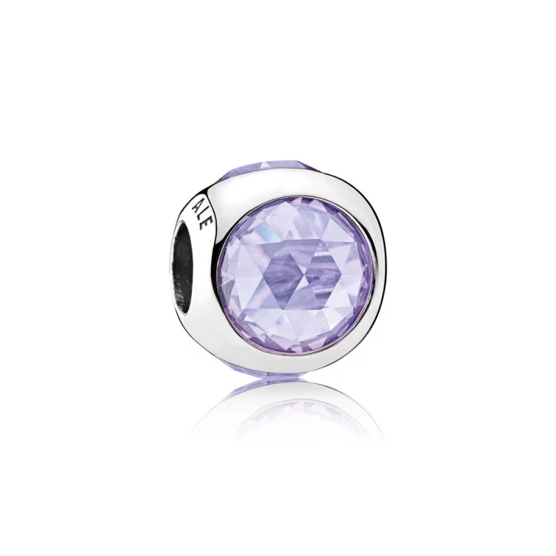 (image pour) PANDORA - Charm Gouttelette Lumineuse Lavande - 792095LCZ