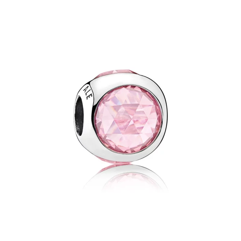 (image pour) PANDORA - Charm Gouttelette Lumineuse Rose - 792095PCZ