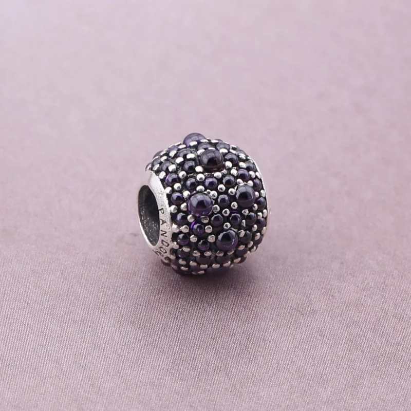 (image pour) PANDORA - Charm Gouttelettes Scintillantes Violettes - 791755CFP - Afficher 2