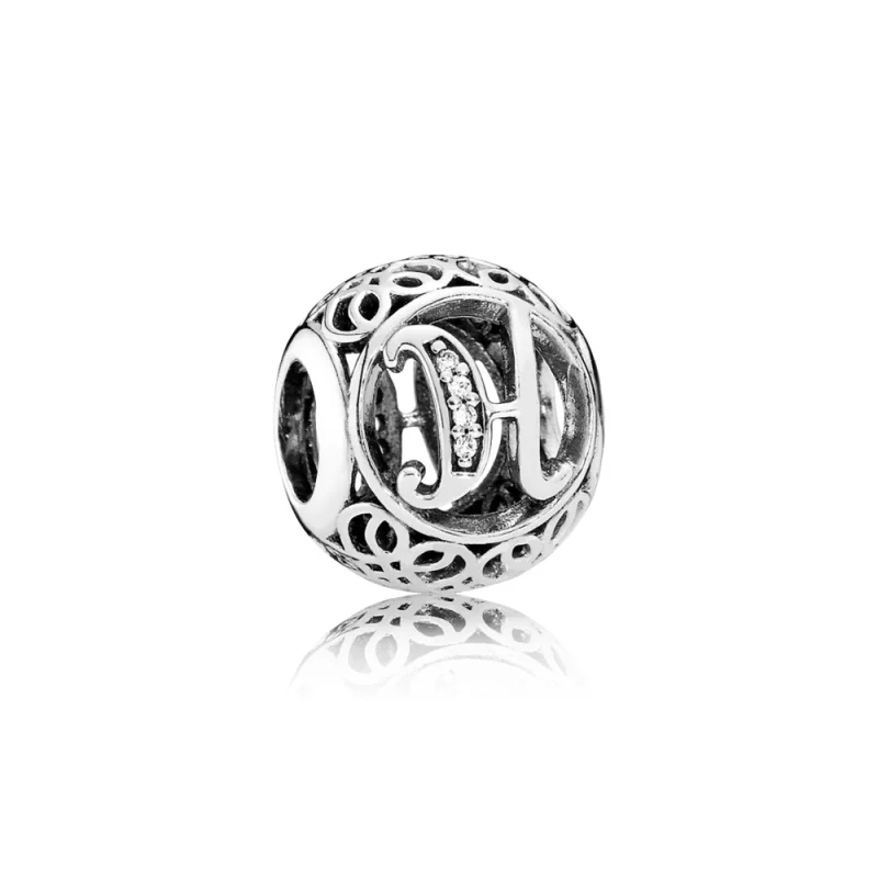 (image pour) PANDORA - Charm H ancien - 791852cz