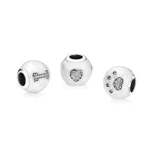 (image pour) PANDORA - Charm J'aime mes animaux de compagnie Blanc - 791712CZA