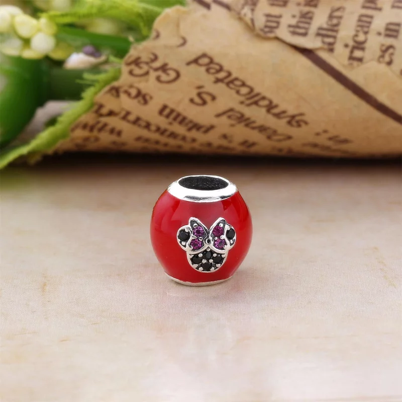 (image pour) PANDORA - Charm Je ♥ Minnie Mouse Rouge - 7501055891087P - Afficher 2