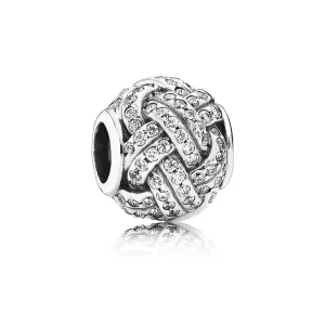 PANDORA - Charm Nœud d'Amour Scintillant - 791537CZ (image pour) PANDORA - Charm Nœud d'Amour Scintillant - 791537CZ