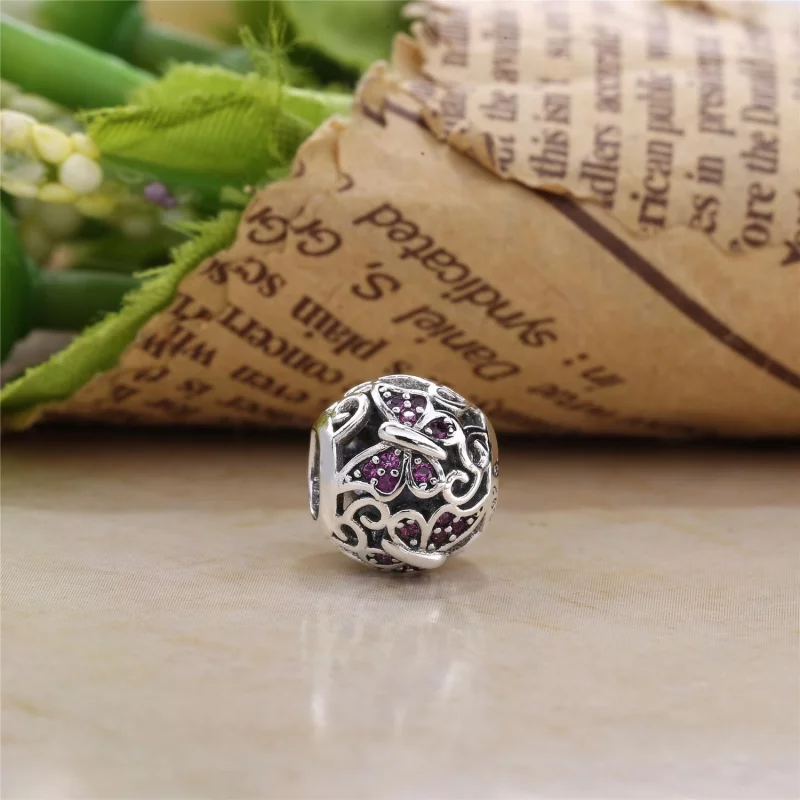(image pour) PANDORA - Charm Papillon Openwork Violet - PX00143-1 - Afficher 2