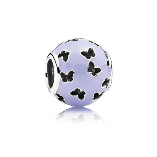 (image pour) PANDORA - Charm Papillons flottants à la lavande Bleu - 791483EN66