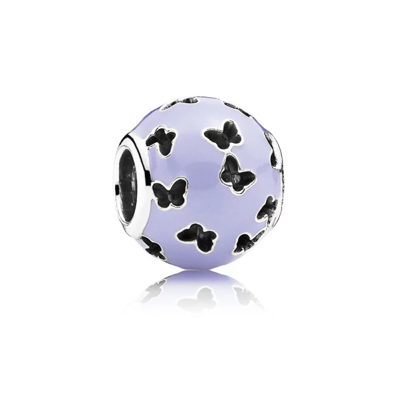 (image pour) PANDORA - Charm Papillons flottants à la lavande Bleu - 791483EN66