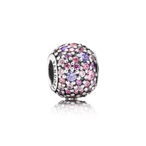 (image pour) PANDORA - Charm Pavé Rose Mélangé - 791261ACZMX