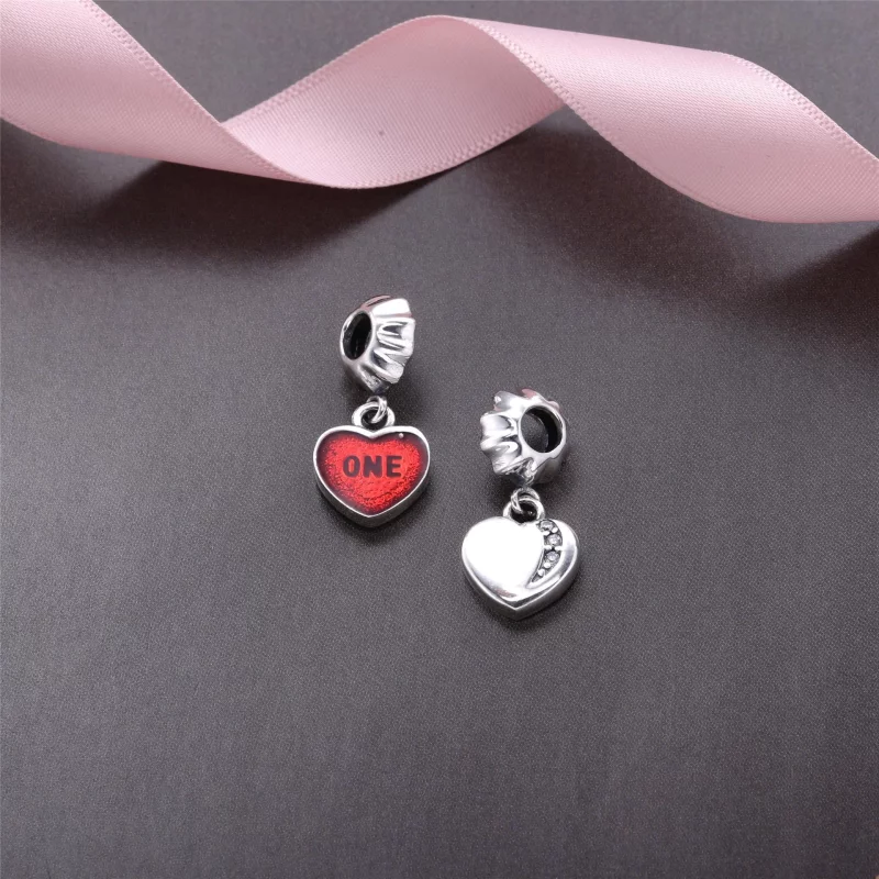 (image pour) PANDORA - Charm Pendentif Coeur "Un Amour" Rouge - PJ0002-1 - Afficher 2