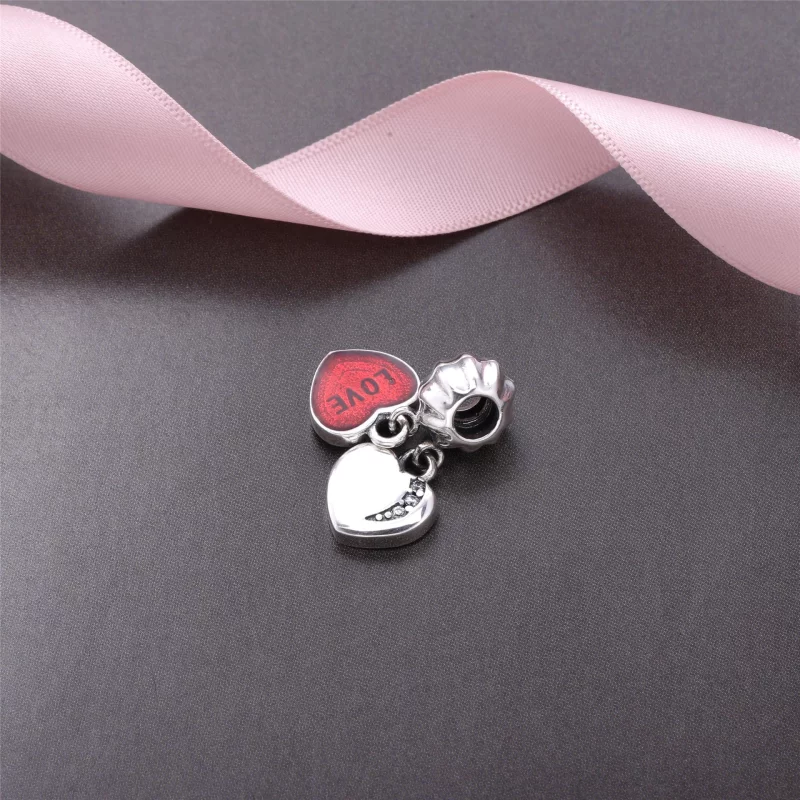 (image pour) PANDORA - Charm Pendentif Coeur "Un Amour" Rouge - PJ0002-1 - Afficher 4