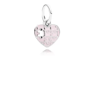 (image pour) PANDORA - Charm Pendentif Complétez mon coeur Rose - 791522EN68