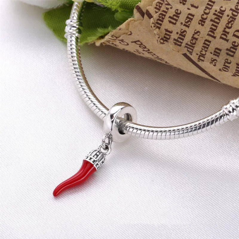 (image pour) PANDORA - Charm Pendentif Cornicello Rouge - 791361EN09 - Afficher 3