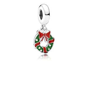 (image pour) PANDORA - Charm Pendentif Couronne de Noël - 796362ENMX