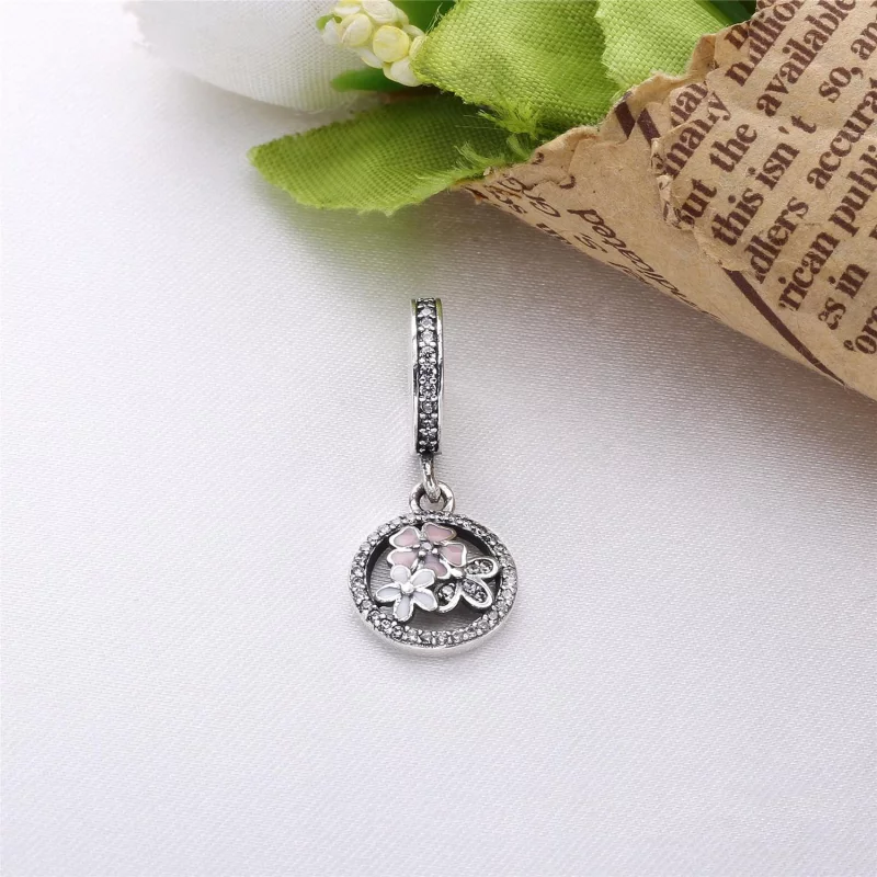 (image pour) PANDORA - Charm Pendentif Fleurs Poétiques - 791824ENMX - Afficher 2