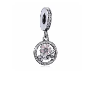 (image pour) PANDORA - Charm Pendentif Fleurs Poétiques - 791824ENMX