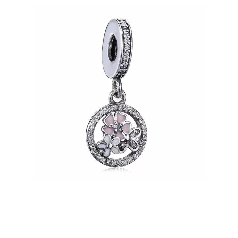 (image pour) PANDORA - Charm Pendentif Fleurs Poétiques - 791824ENMX